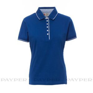 Polo da Donna LEEDS a Maniche Corte 6 Bottoni Bianchi
