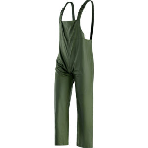 Pantalone con Pettorina in PU con Supporto in Tessuto 100% Poliestere
