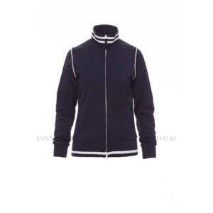Felpa  da Donna Zip Lunga a Contrasto