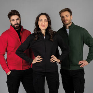 Felpa  Collo a Lupetto Zip Lunga Coperta