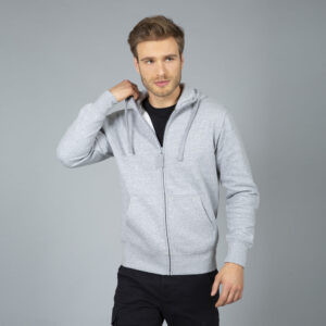 Felpa da Uomo con Capuccio e Zip Lunga