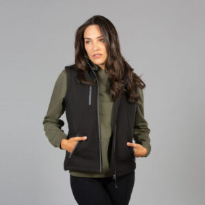 Gilet da Donna in Softshell a Due Strati Imbottito con Trattamento Idrorepellente
