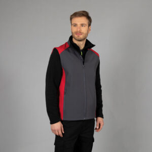 Gilet Bicolore in Soft Shell con Trattamento Idrorepellente