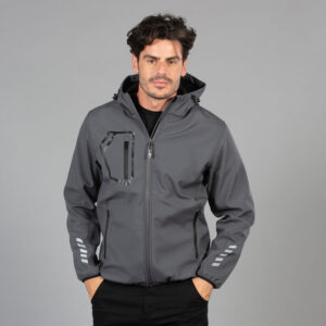 Giubbino in Softshell a Due Strati con Trattamento Idrorepellente