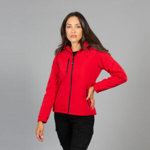 Giubbino da Donna in Softshell a 2 Strati Imbottito con Trattamento Idrorepellente