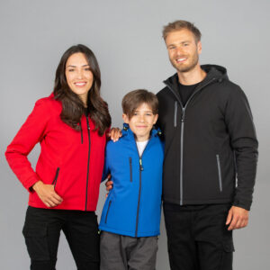 Giubbino in Softshell a 2 Strati Imbottito con Trattamento Idrorepellente