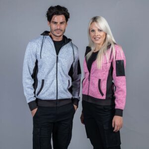 Felpa da Donna in Maglia Zip Lunga Tessuto Elasticizzato