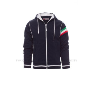 Felpa Zip Lunga Tricolore nel Giromanica Sinistro