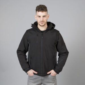 Giubbino in Softshell a 2 Strati Imbottito con Trattamento Idrorepellente