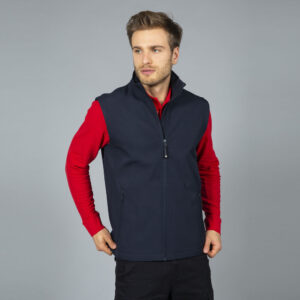 Gilet in Softshell a Due Strati con Trattamento Idrorepellente