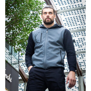 Gilet in Softshell a Due Strati con Trattamento Idrorepellente