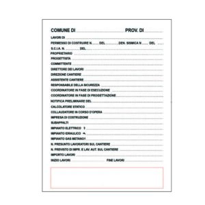 Cartello per Lavori da Cantiere